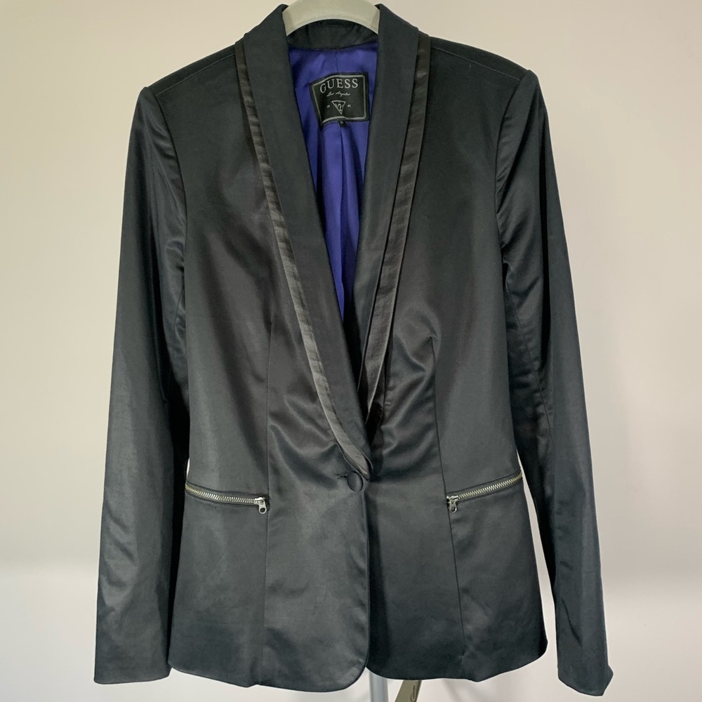 Guess Black Tuxedo Style Blazer